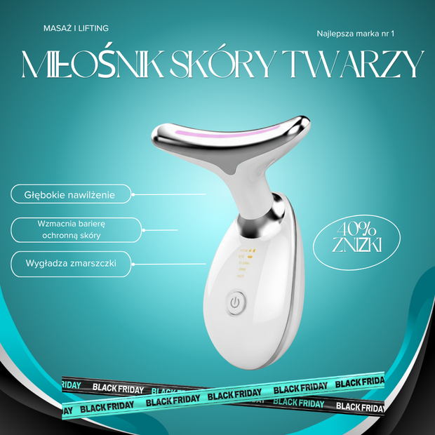 Liftingujący masażer LED do twarzy i szyi
