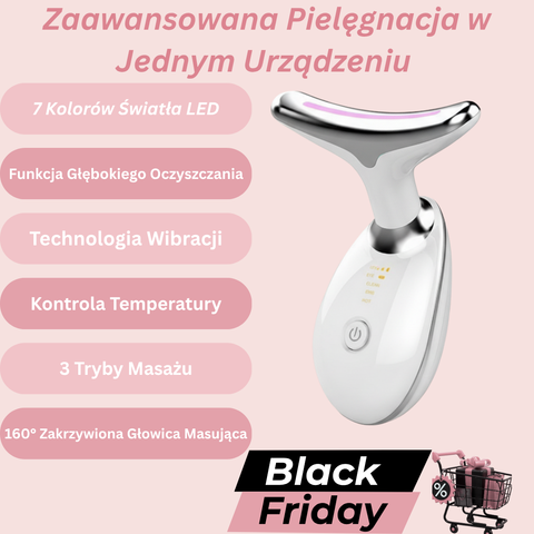 Liftingujący masażer LED do twarzy i szyi